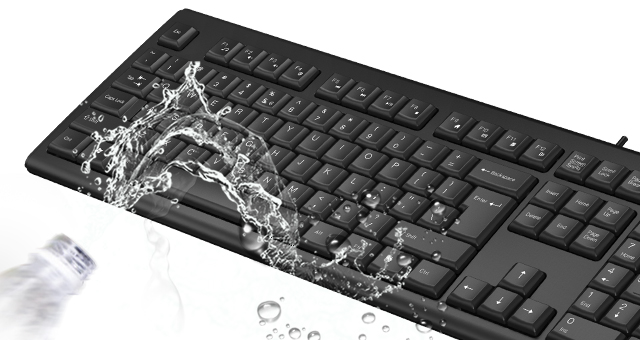KR-8355S: Spill-resistant keyboard design