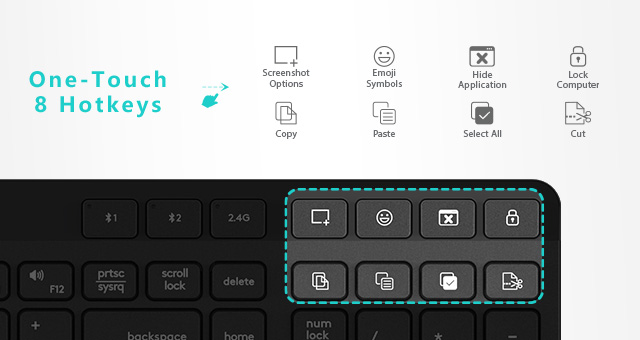 FBK27C AS: One-Touch 8 Hotkeys