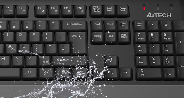 FG2500S Plus: Spill-resistant keyboard design
