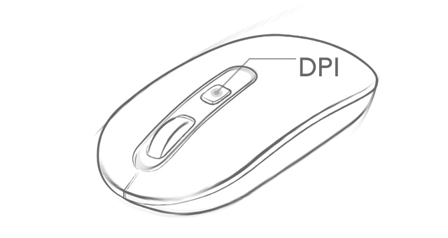 FG20S: Three adjustable DPI levels