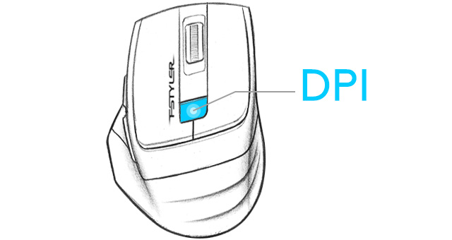 FB35S: Three adjustable DPI levels