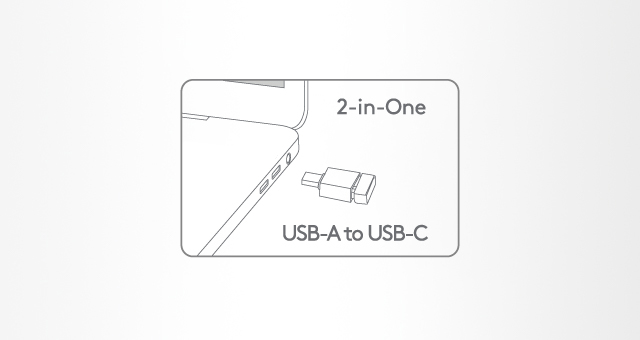 FB45CS Air2: USB-A and USB-C receiver connections