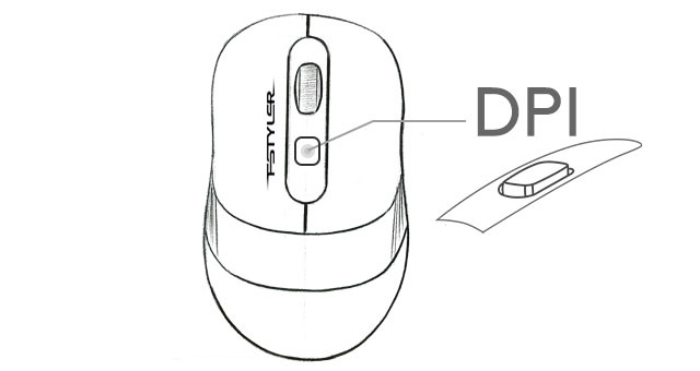 FG10S: Three adjustable DPI levels