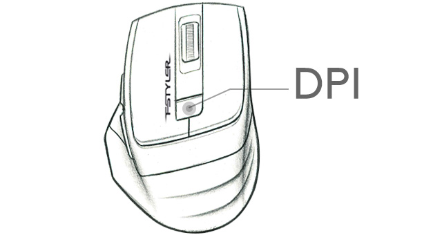 FG30S: Three adjustable DPI levels